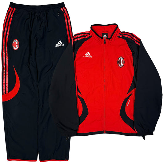 Adidas AC Milan 2006/07 Tracksuit In Red & Black ( M ) - 1036 Emporium