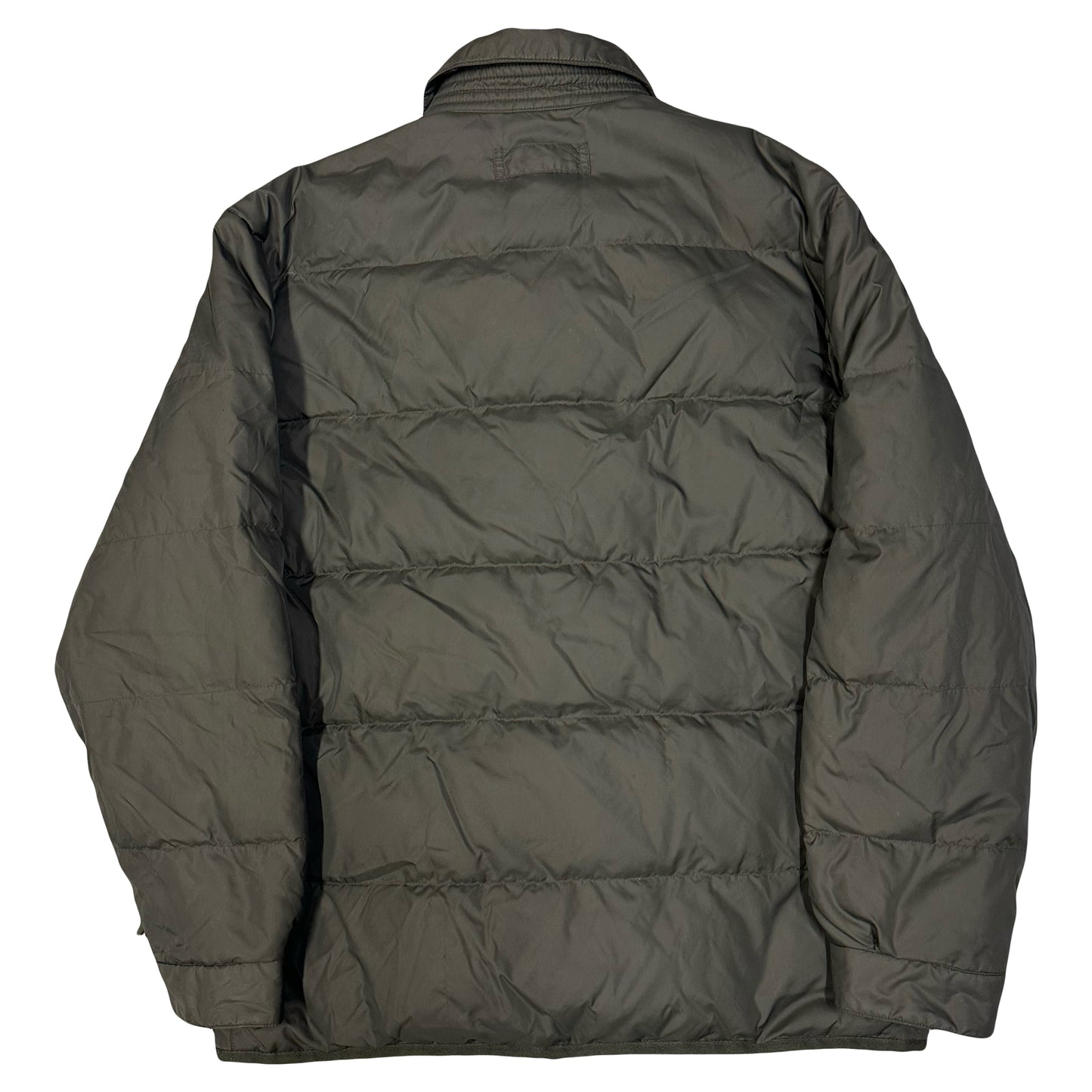 Armani Collared Puffer Jacket In Olive Green ( XL )