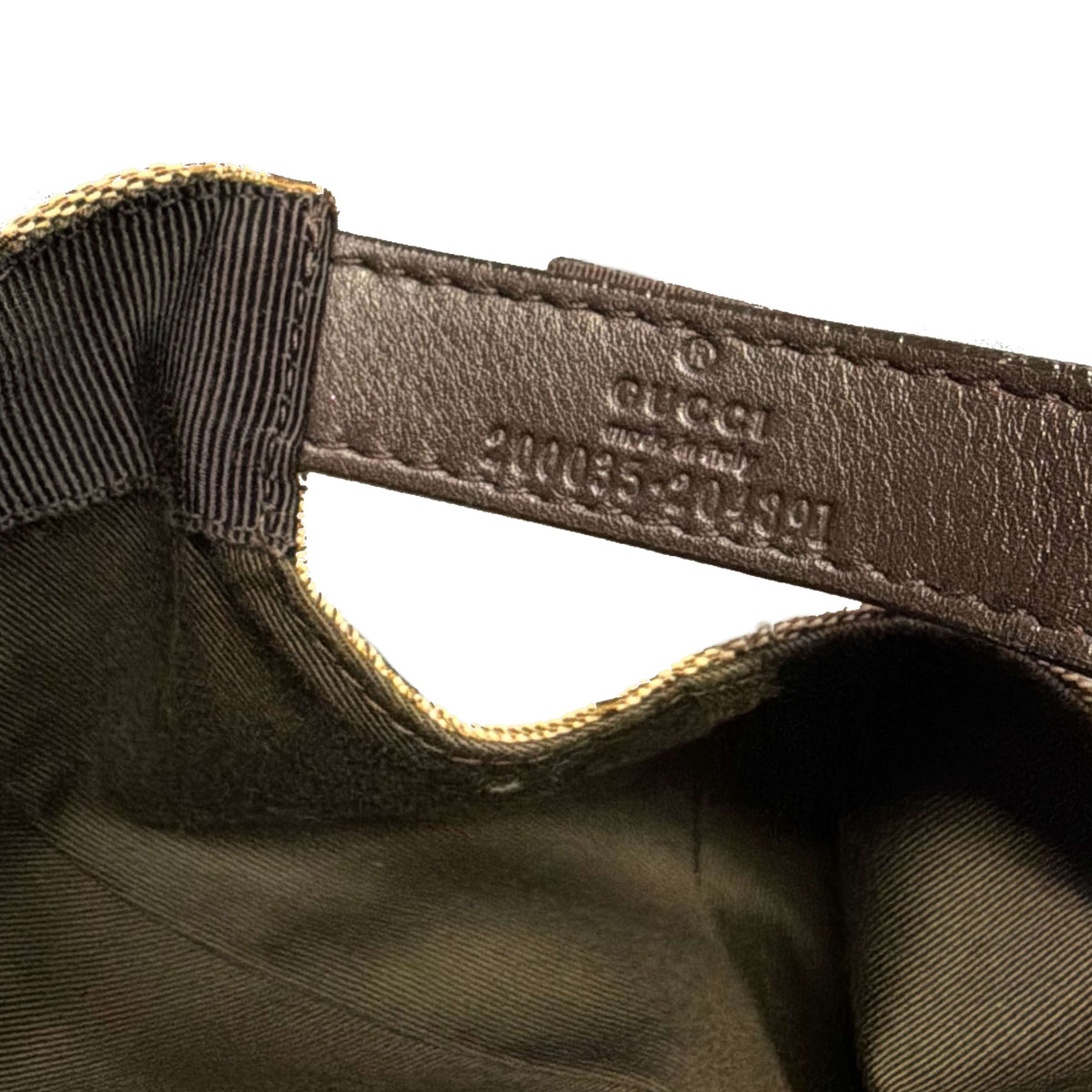 Gucci Monogram Cap In Tan (L)