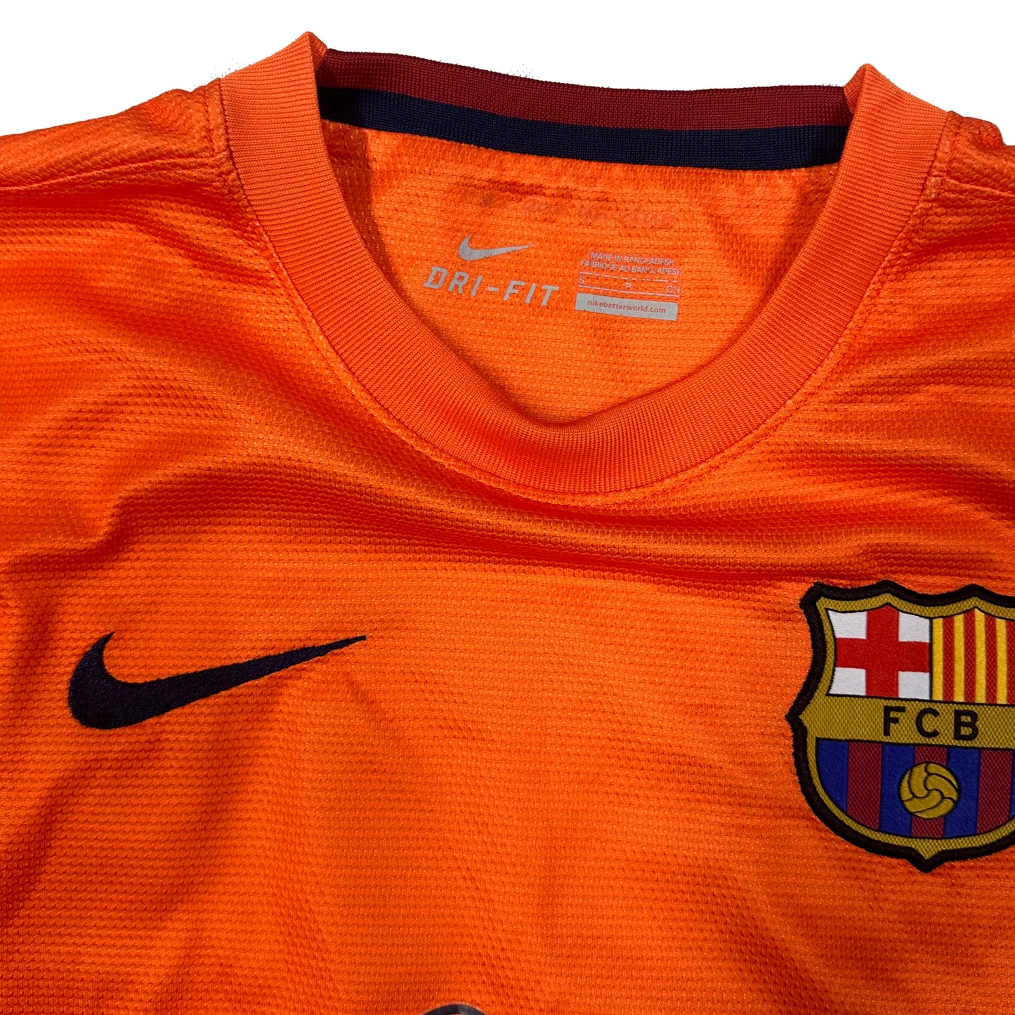 Nike Barcelona 2012/13 Away Shirt In Orange & Yellow ( S )