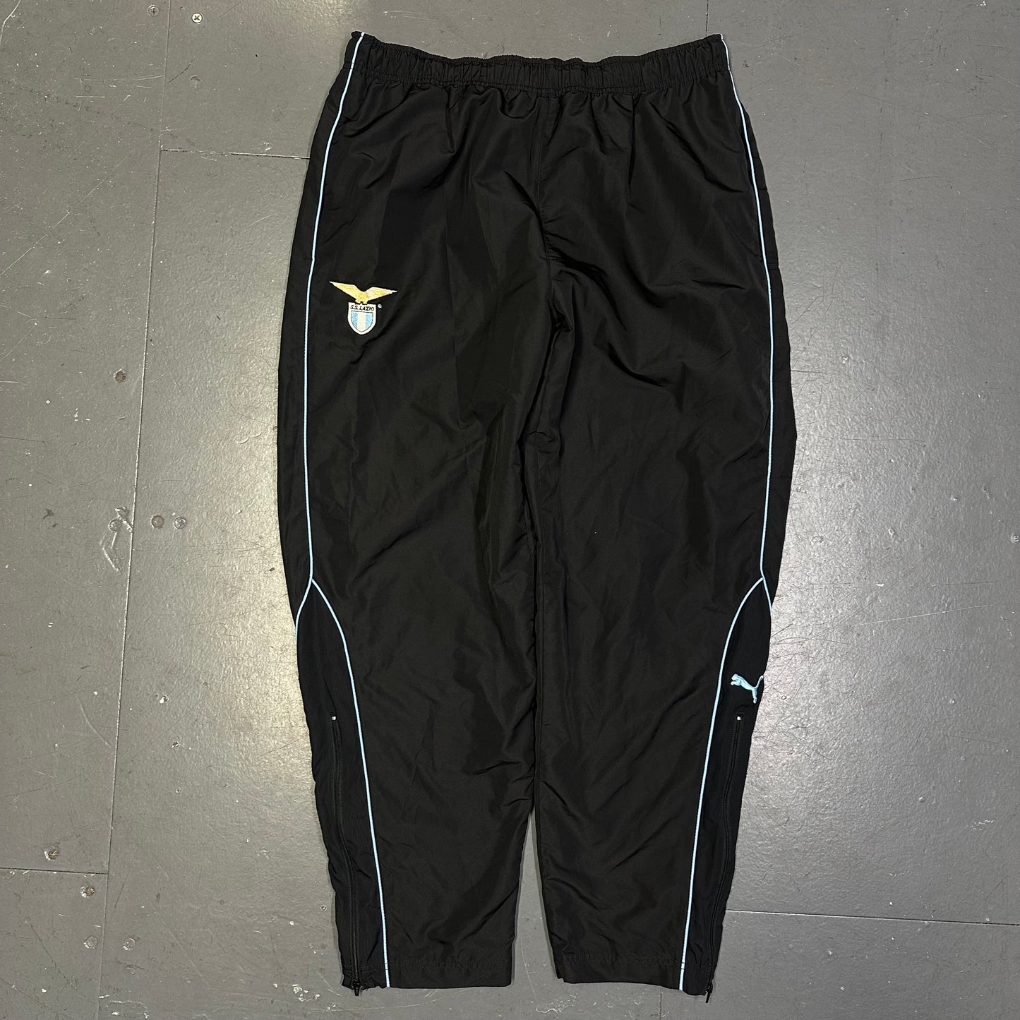 Puma Lazio 2006/07 Tracksuit In Baby Blue & Black ( L ) - 1036 Emporium
