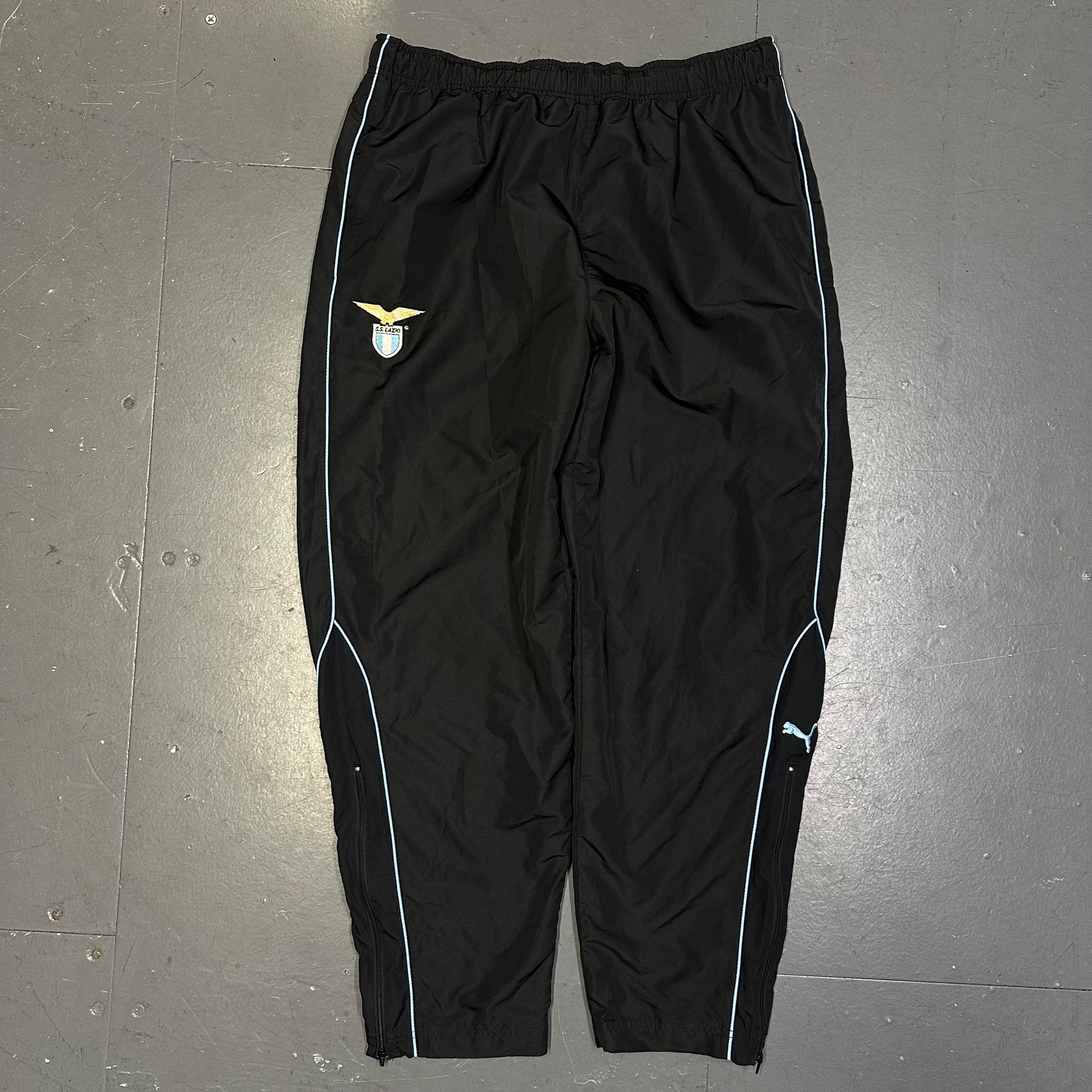 Puma Lazio 2006/07 Tracksuit In Baby Blue & Black ( L ) - 1036 Emporium