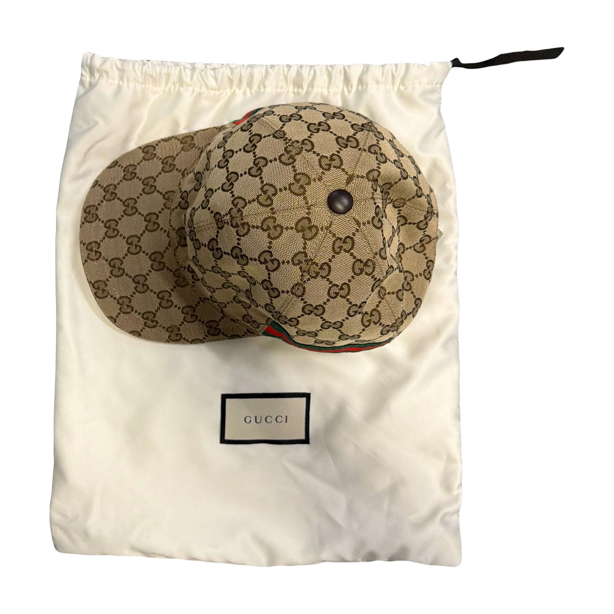Gucci Monogram Cap In Tan (L)