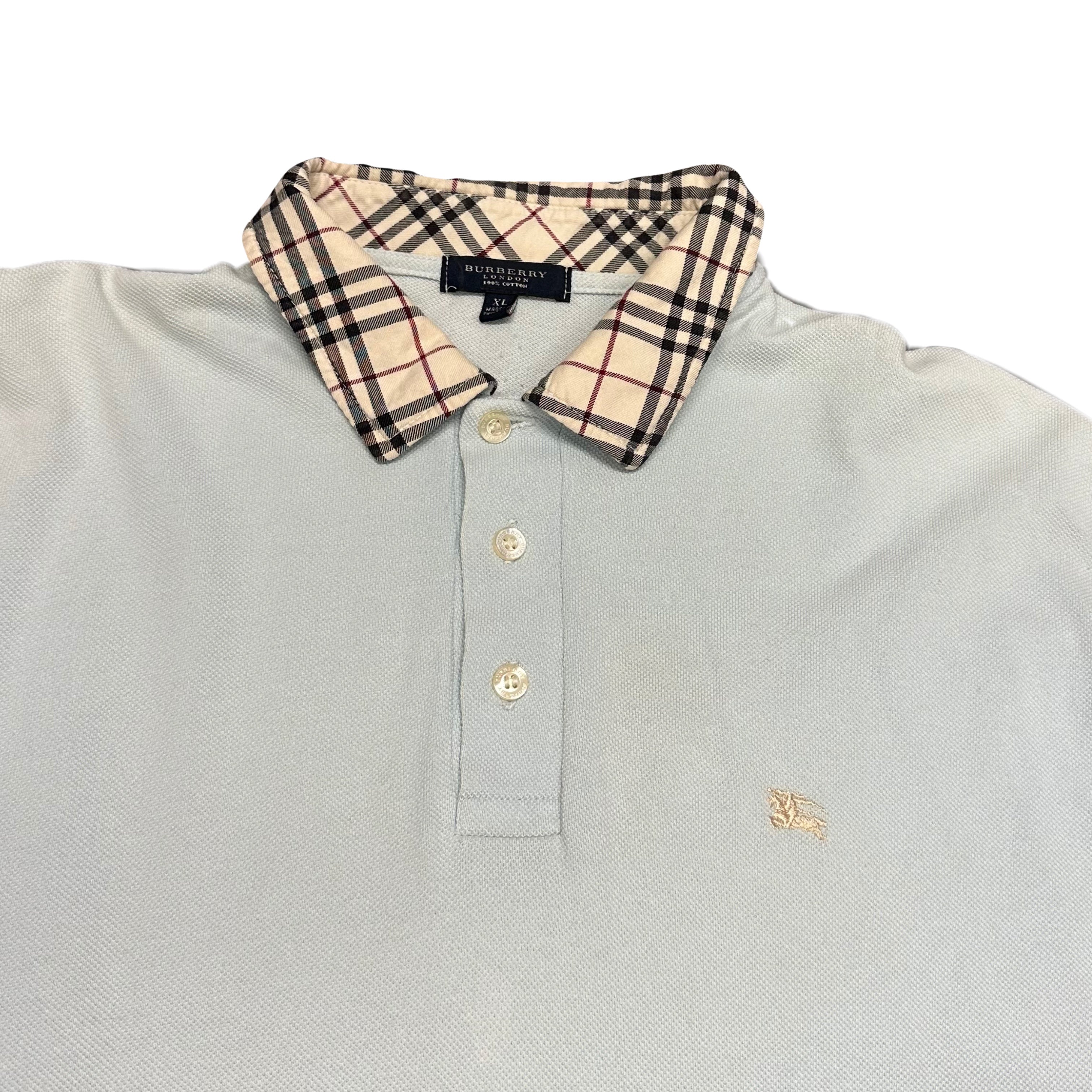 Burberry Polo In Baby Blue ( XL )