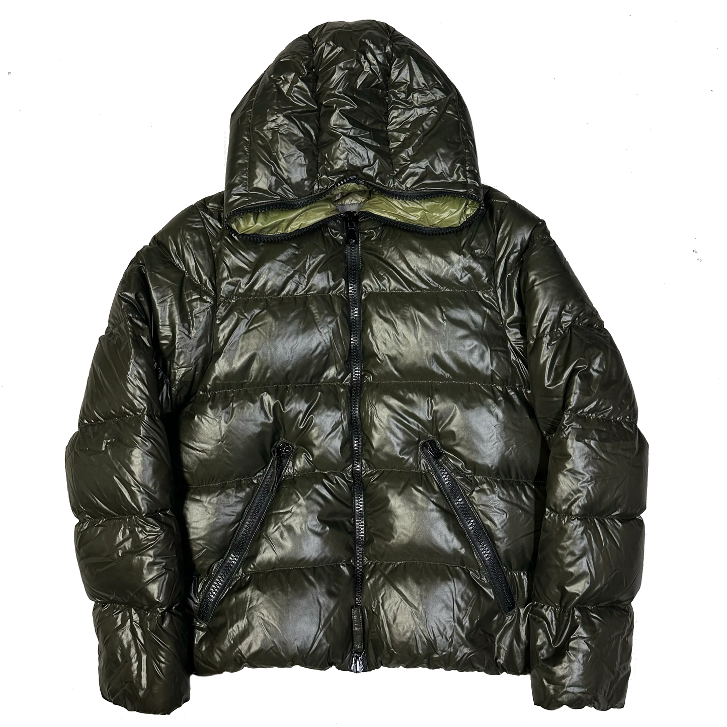 Duvetica Puffer Jacket In Khaki Green (M)
