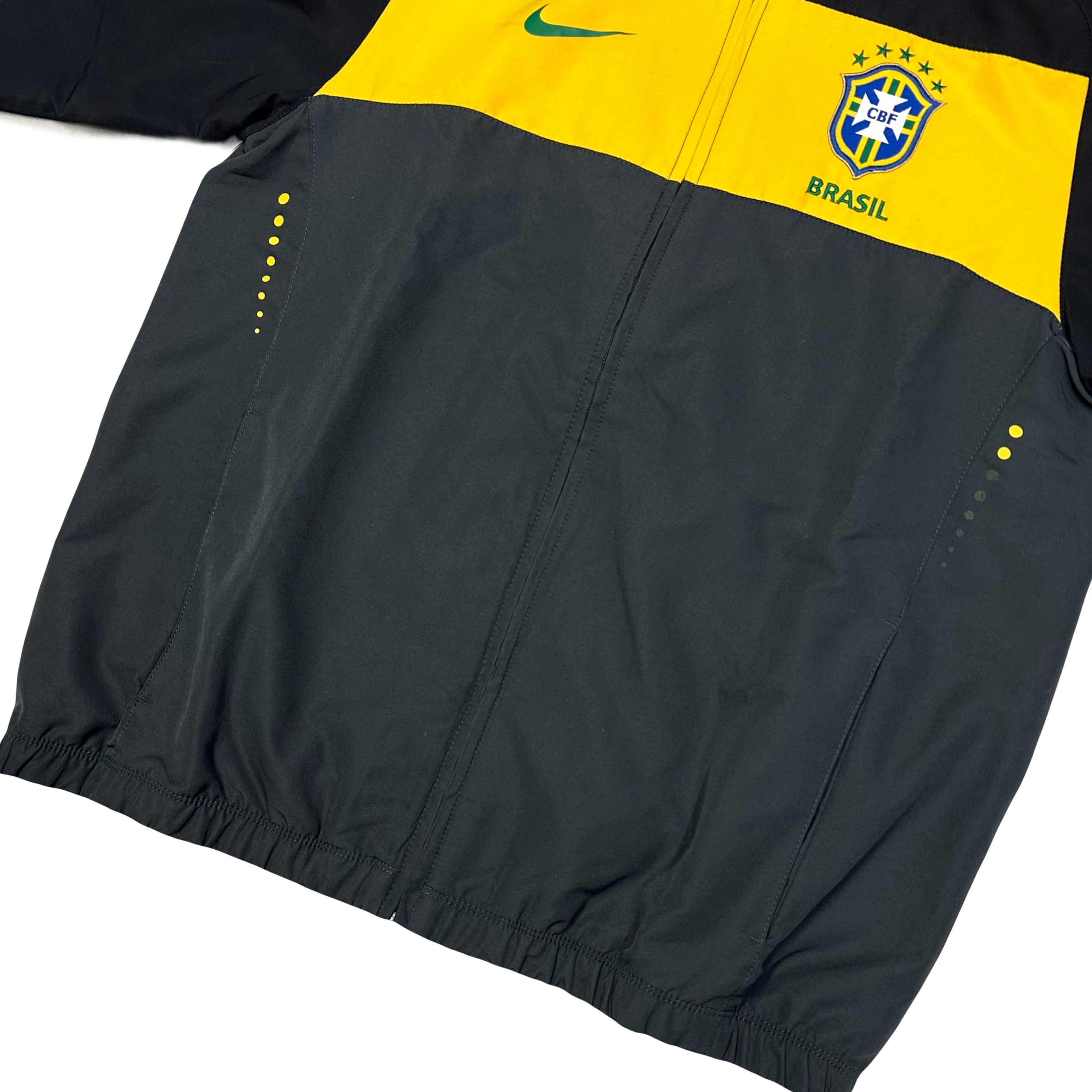 Nike Brazil 2010/11 Tracksuit Top In Black ( M )