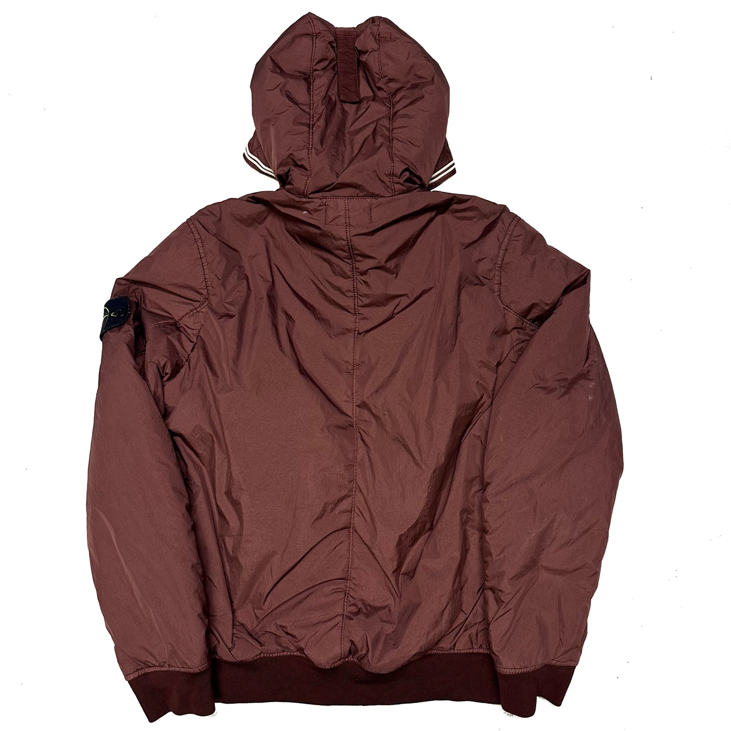 Stone Island Crinkle Reps NY Jacket in Burgundy ( M )