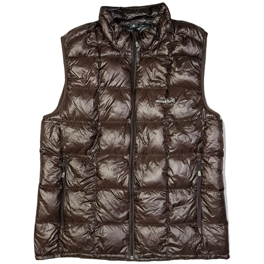 Montbell Superior Down Puffer Gilet In Brown ( XL )