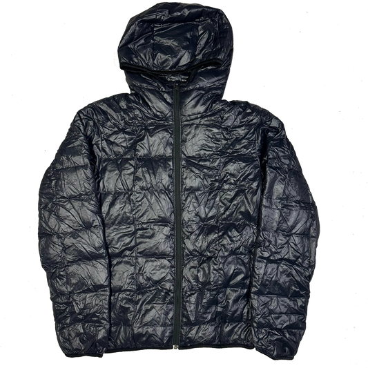 Camp 7 Square Stitch Puffer Jacket In Black (XL)