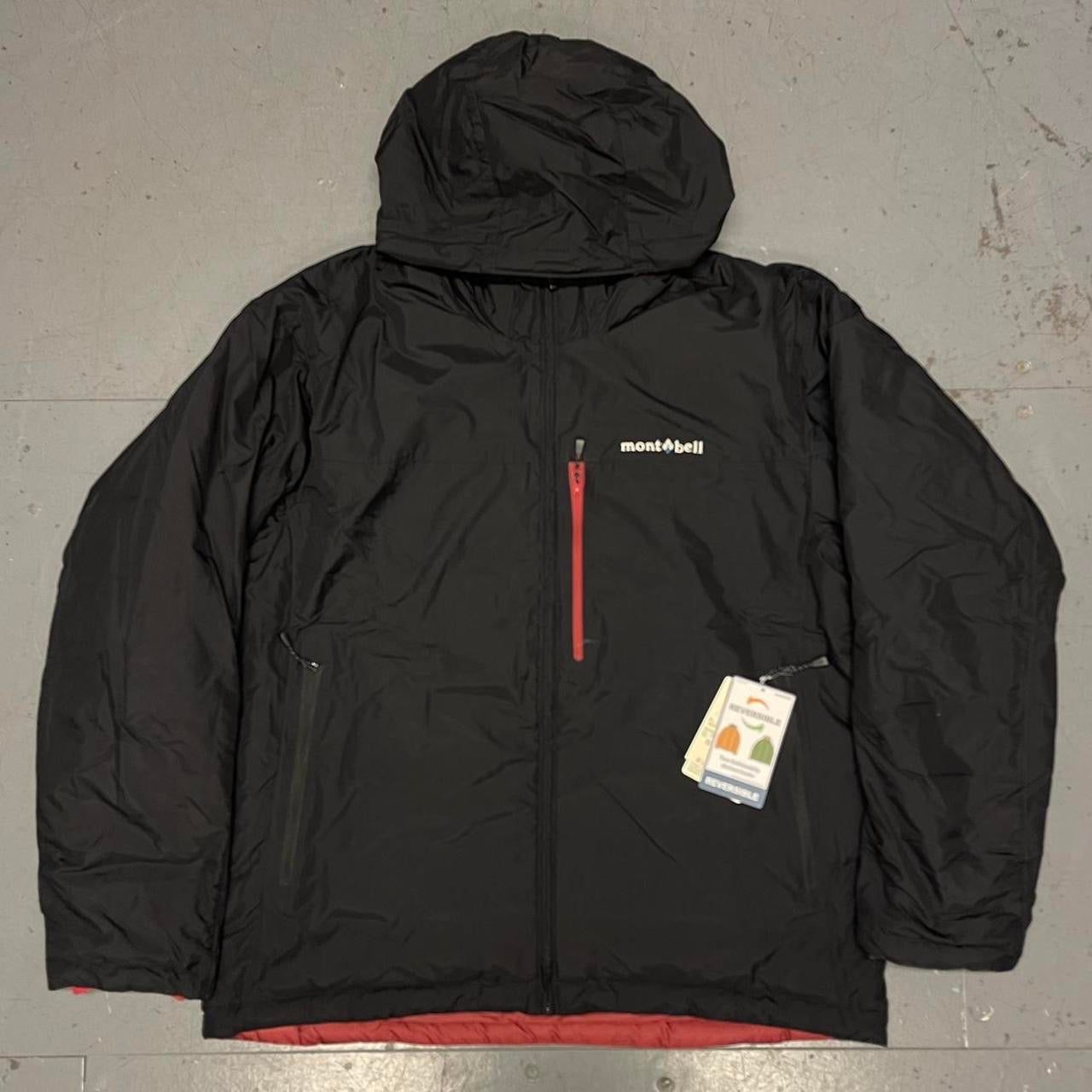 Montbell Reversible Down Puffer Jacket In Red & Black ( XL )