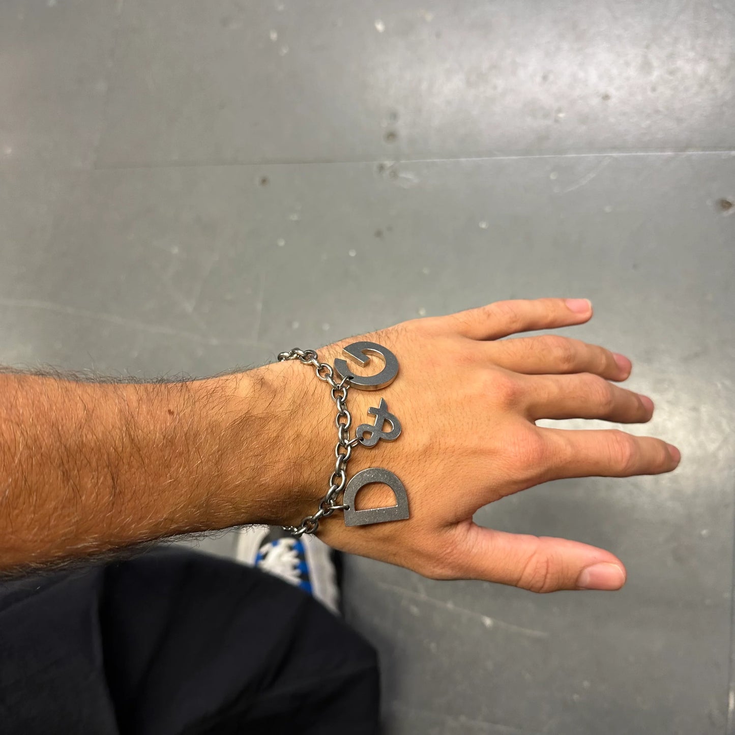 Dolce & Gabbana Steel Spellout Chain Bracelet