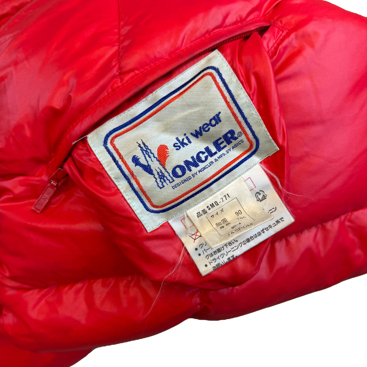 Moncler Reversible Puffer Jacket In Red & Navy (M)