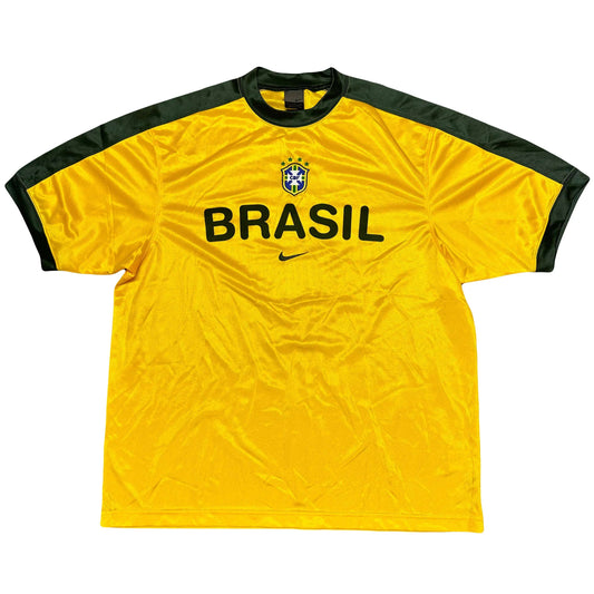 Nike Brazil 2002 Training Shirt In Yellow ( XL ) - 1036 Emporium