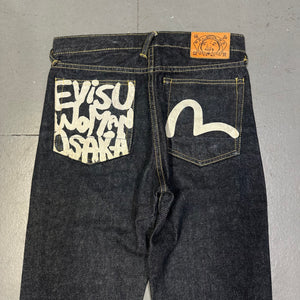 Evisu Selvedge Jeans With ‘Woman Osaka Print’ ( W28 )