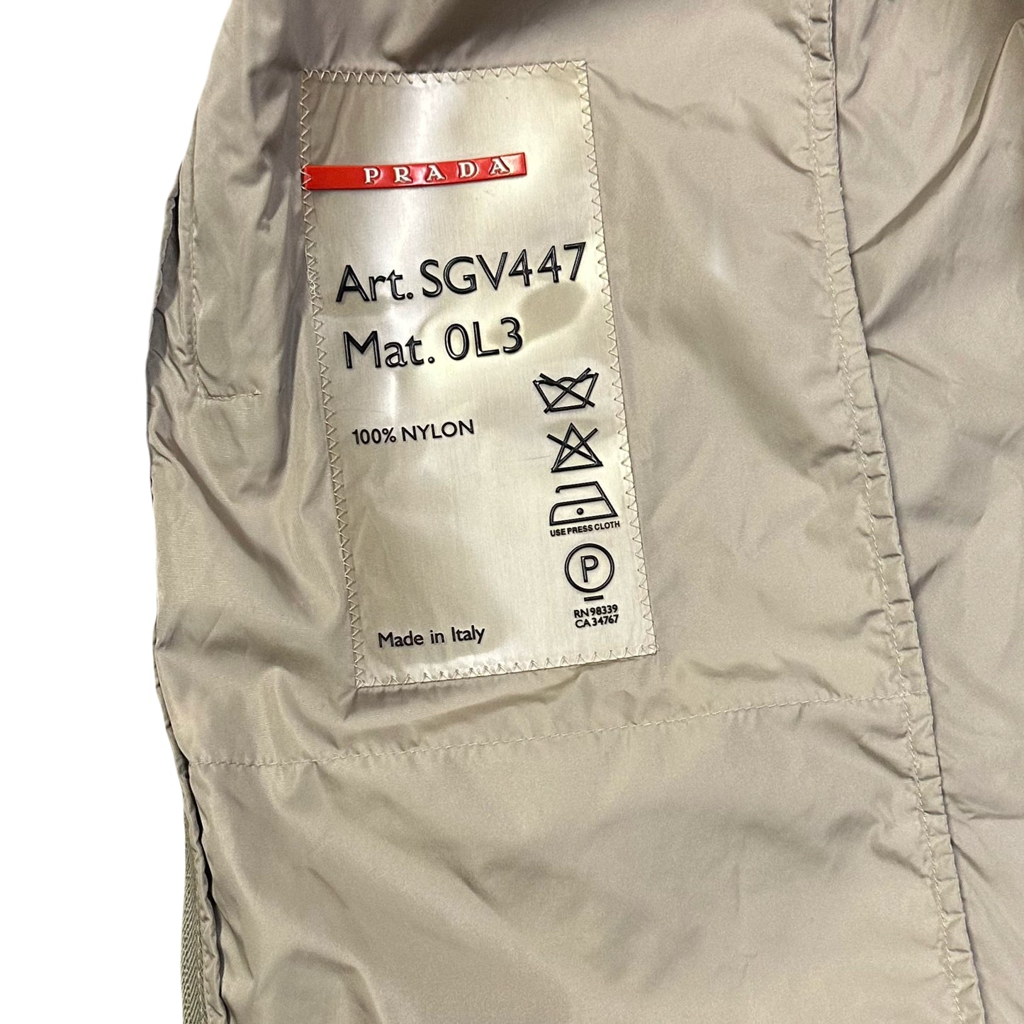 Prada Sport Jacket In Red & Beige ( L ) - 1036 Emporium