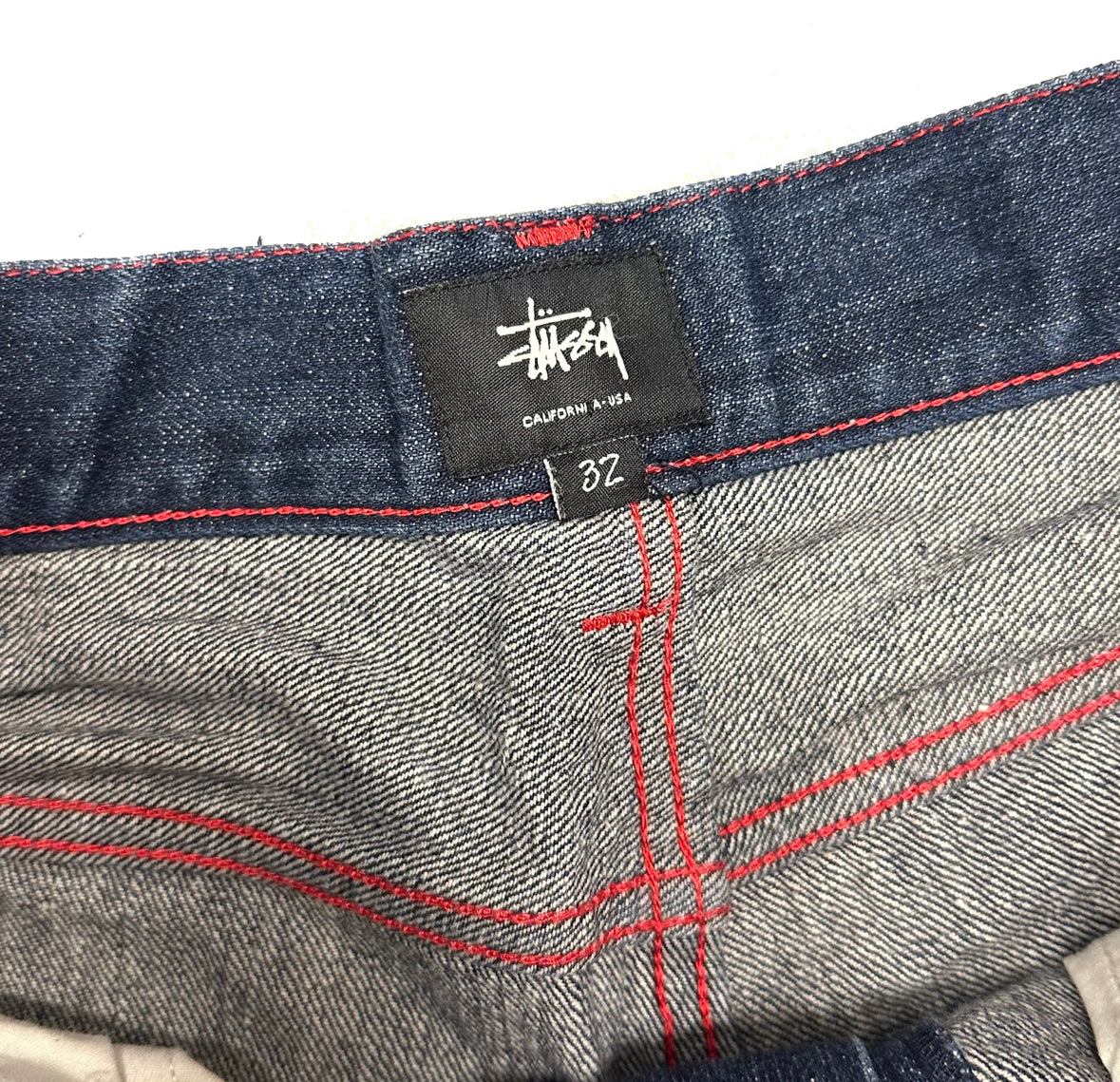 Stüssy Spellout Jorts With Red Print ( W32 )