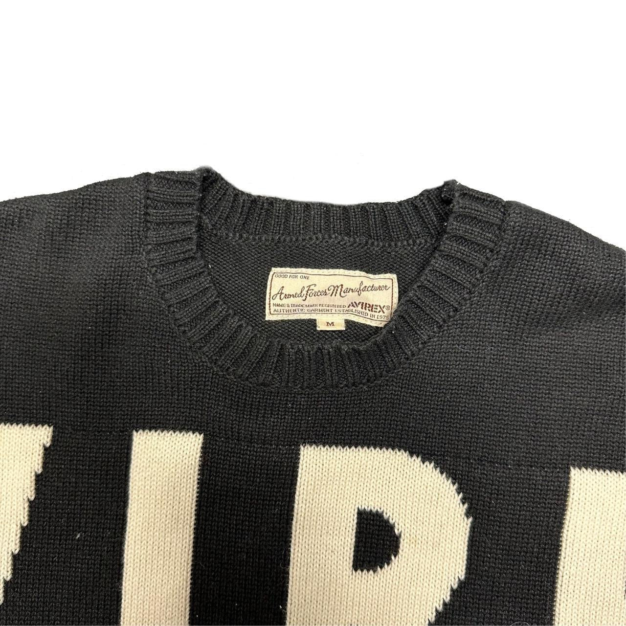Avirex Spellout Knitted Sweatshirt ( M )