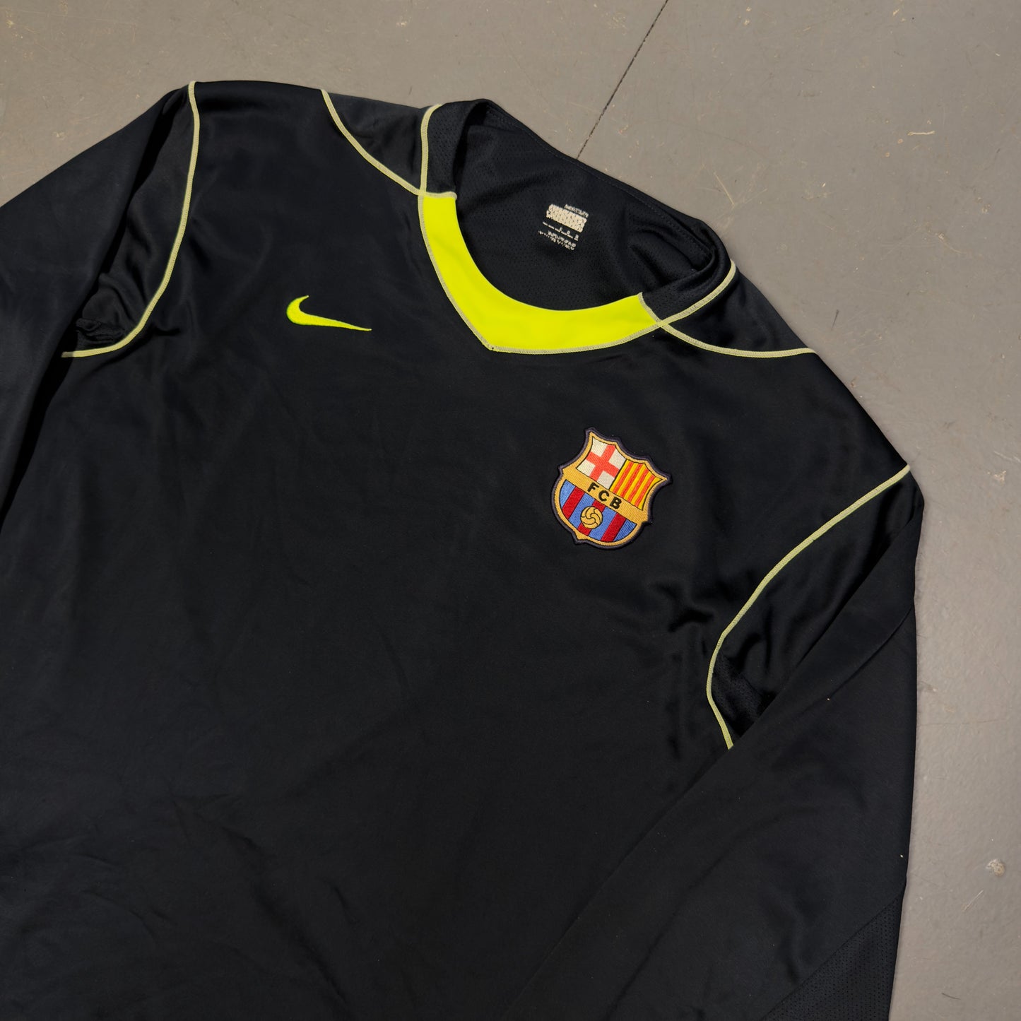Nike Barcelona 2007/08 Long Sleeve Training Shirt In Navy (L)