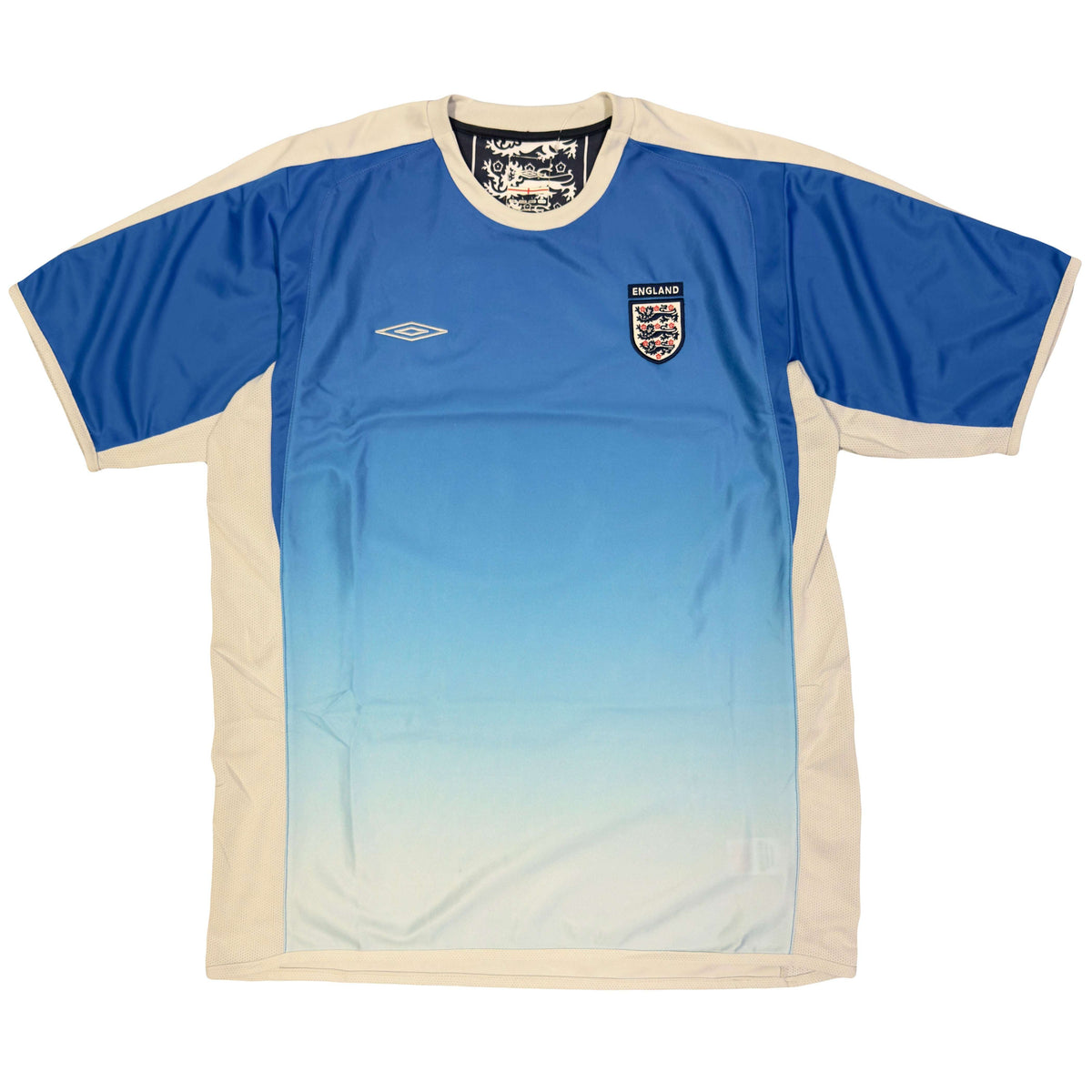 Umbro 2004/06 England Training Shirt In Blue & White (L)