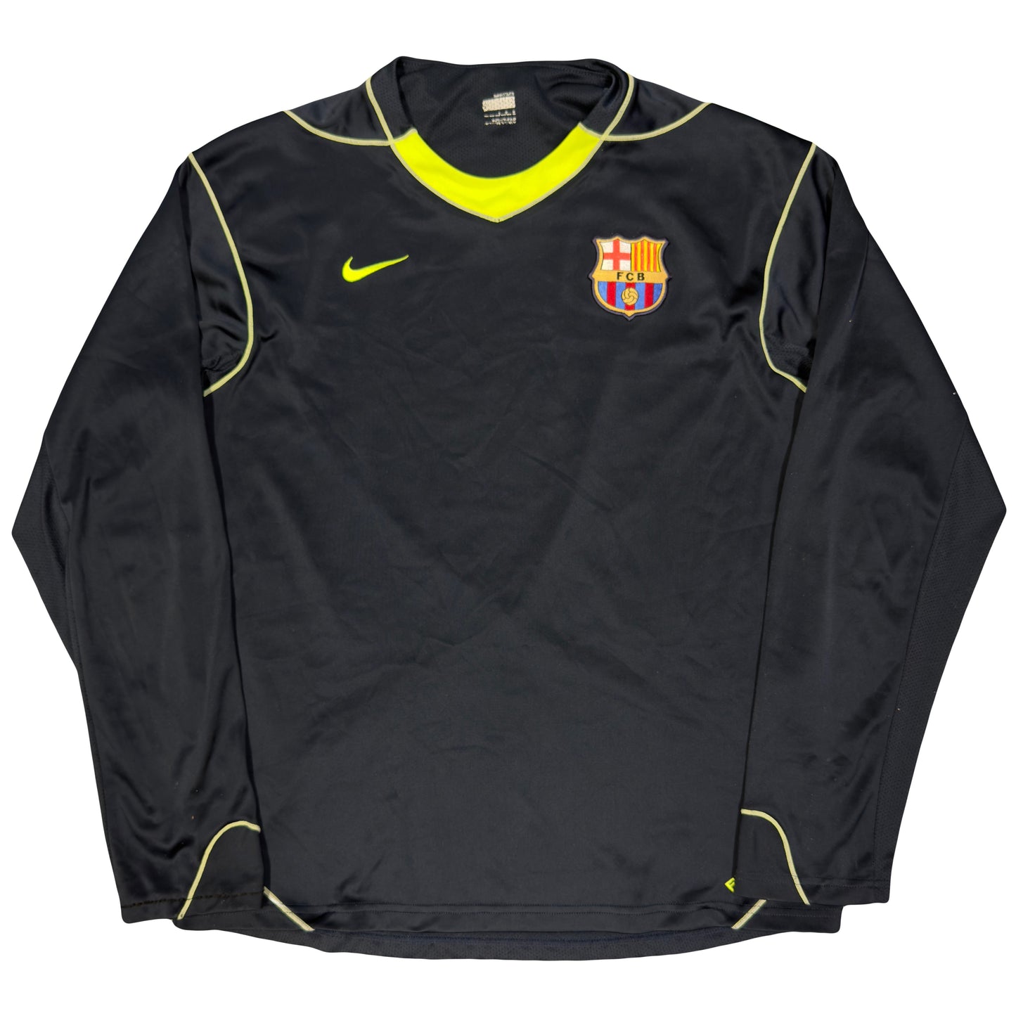 Nike Barcelona 2007/08 Long Sleeve Training Shirt In Navy (L)
