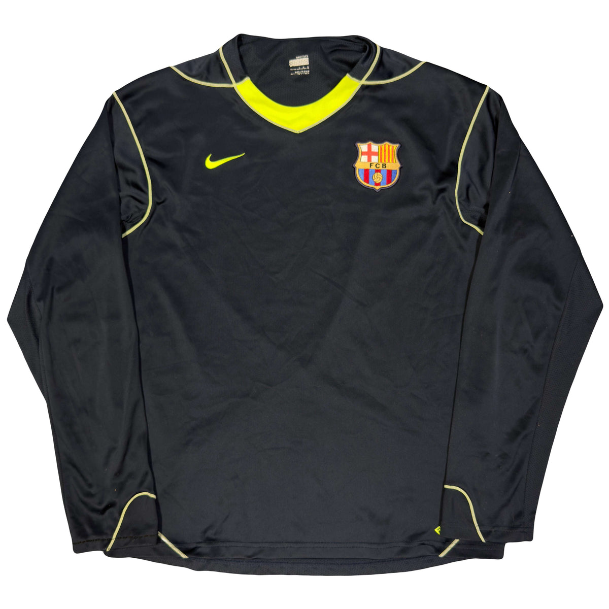 Nike Barcelona 2007/08 Long Sleeve Training Shirt In Navy (L)
