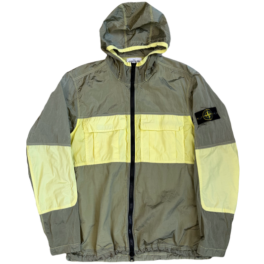 Stone Island SS/19 Nylon Metal Watro Ripstop Jacket In Khaki Green (XL)