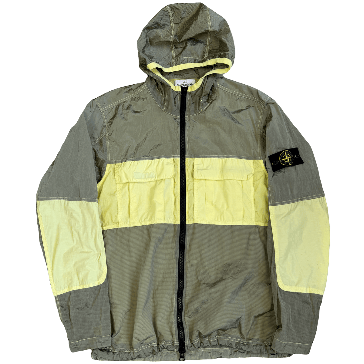 Stone Island SS/19 Nylon Metal Watro Ripstop Jacket In Khaki Green (XL)