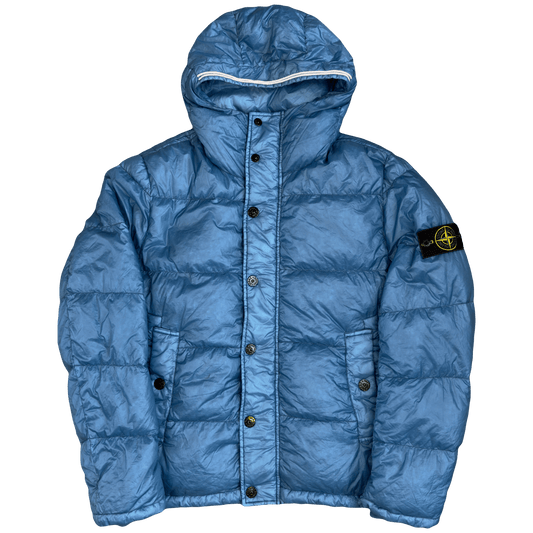 Stone Island AW/13 Garment Dyed Puffer Jacket In Blue (L)
