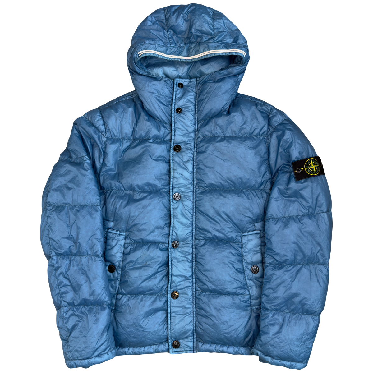 Stone Island AW/13 Garment Dyed Puffer Jacket In Blue (L)