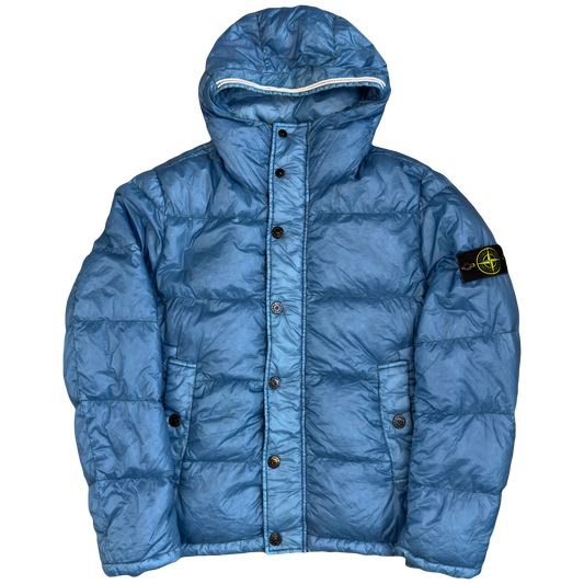 Stone Island AW/13 Garment Dyed Puffer Jacket In Blue (L)