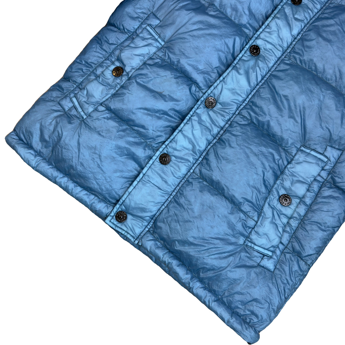 Stone Island AW/13 Garment Dyed Puffer Jacket In Blue (L)