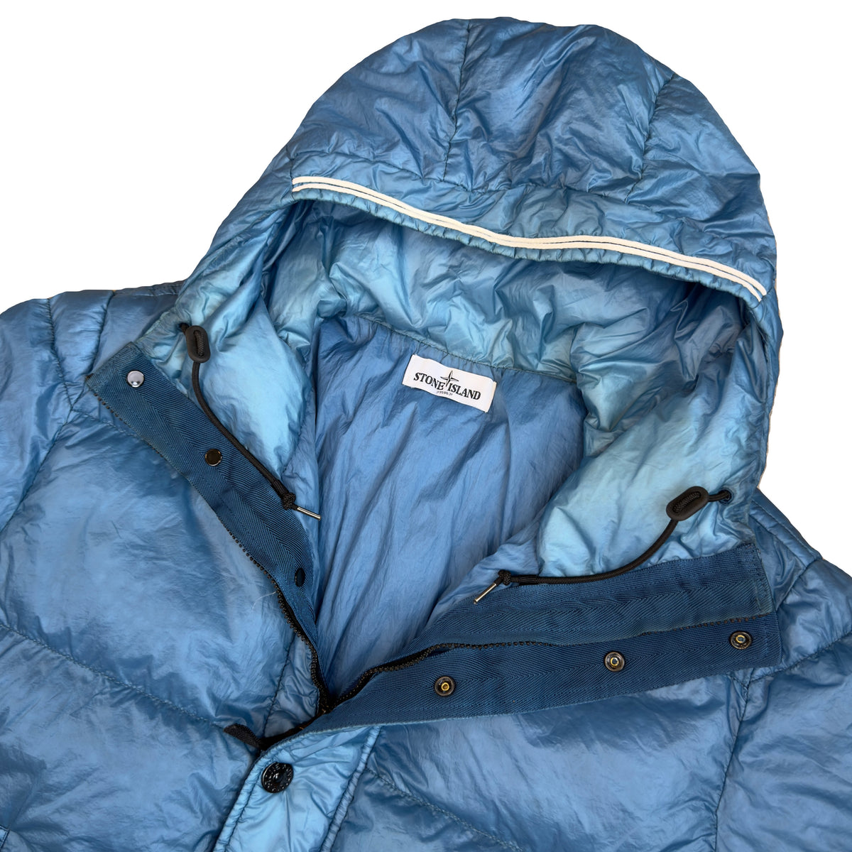Stone Island AW/13 Garment Dyed Puffer Jacket In Blue (L)