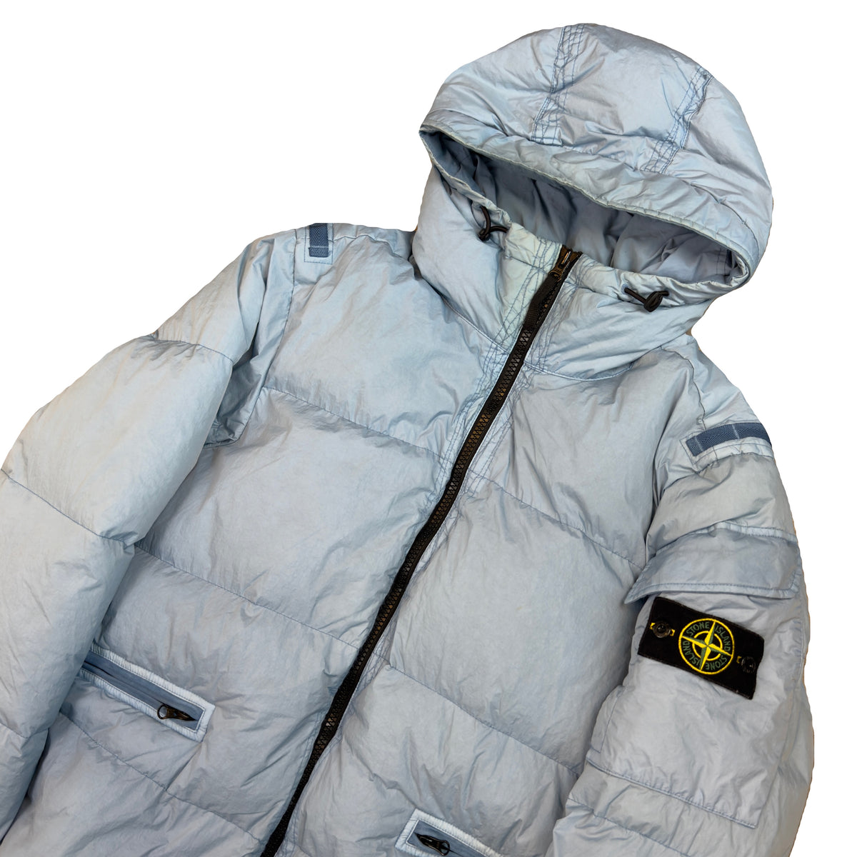 Stone Island AW/22 Crinkle Reps Puffer Jacket In Blue (L)