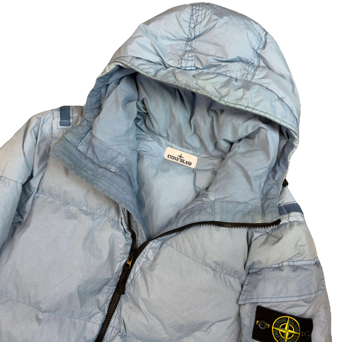 Stone Island AW/22 Crinkle Reps Puffer Jacket In Blue (L)