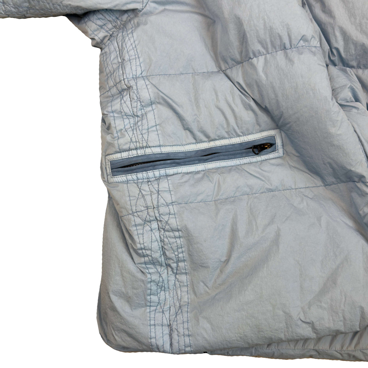 Stone Island AW/22 Crinkle Reps Puffer Jacket In Blue (L)