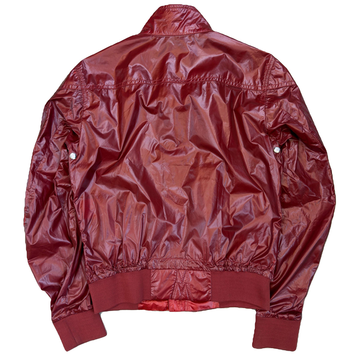 Moncler Nylon Zipped Jacket In Burgundy (S)