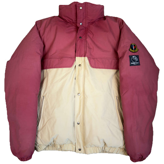 Moncler X ASICS Puffer Jacket In Red & Beige (S)