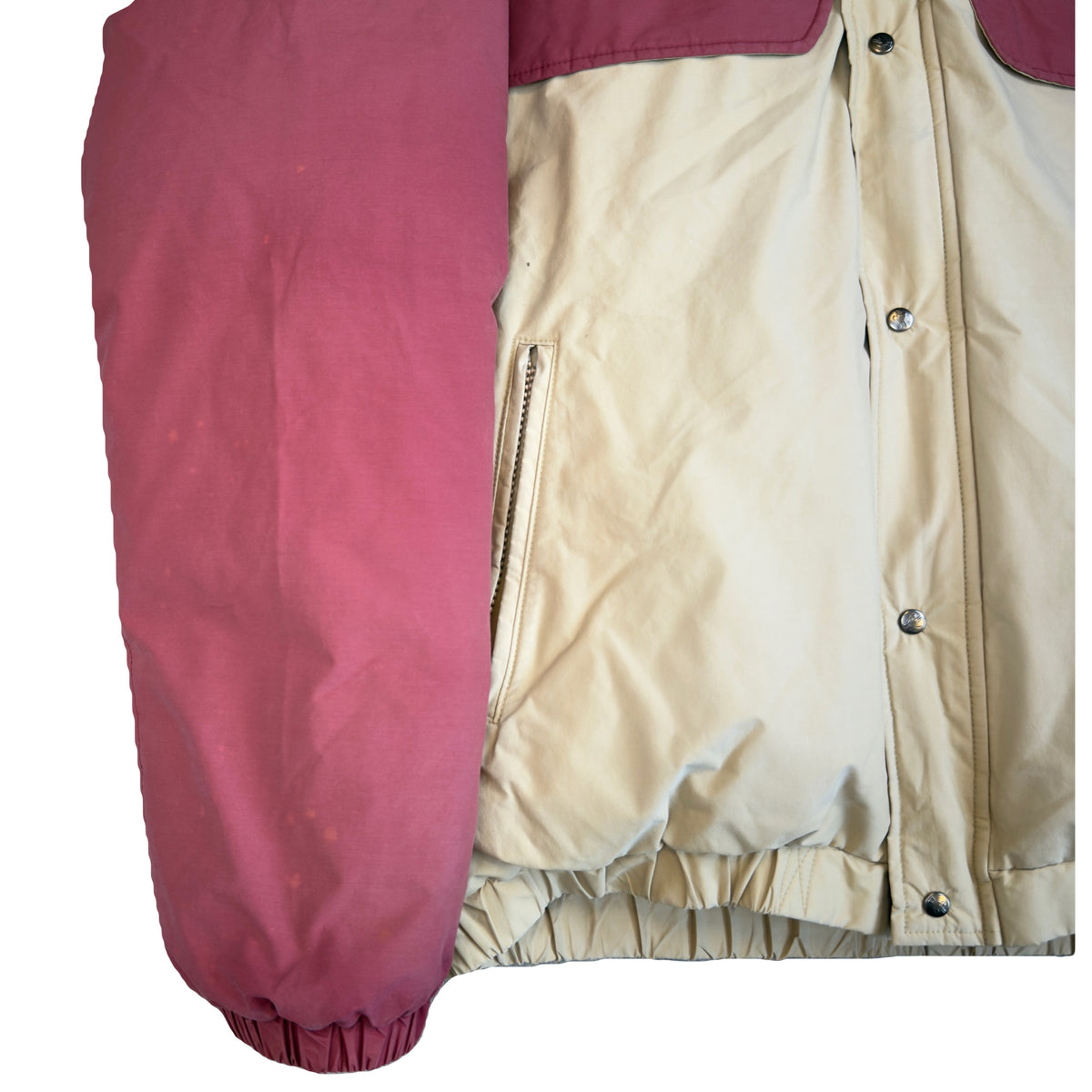 Moncler X ASICS Puffer Jacket In Red & Beige (S)