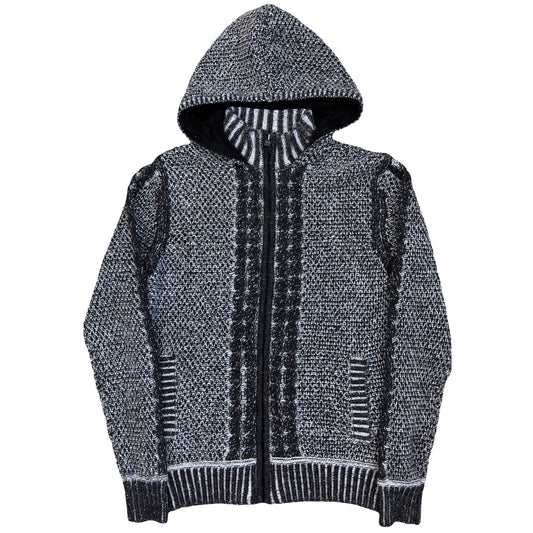 Heavy Knit Hoodie In Black (M)