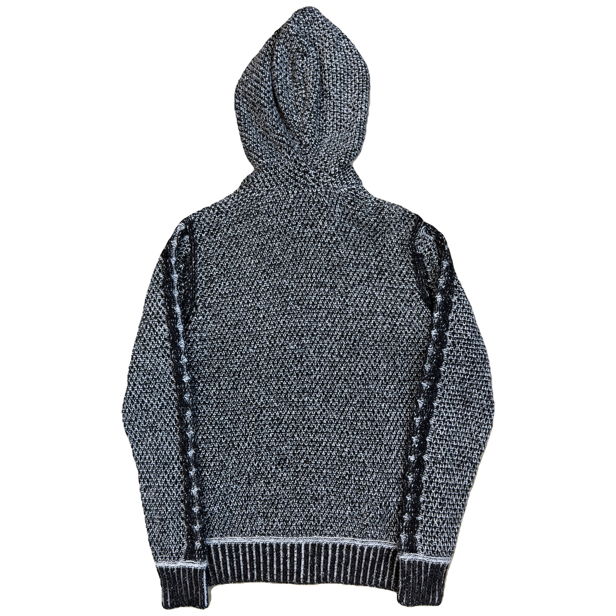 Heavy Knit Hoodie In Black (M)