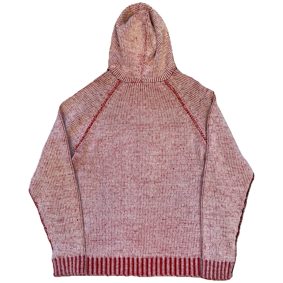Heavy Knit Hoodie In Red (L)