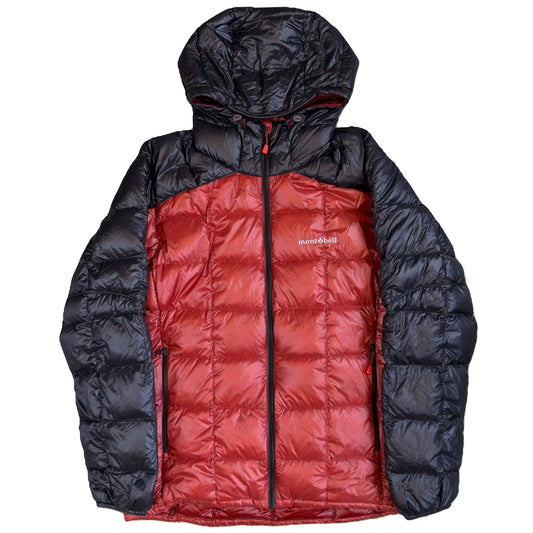 Montbell Superior Down Parka Puffer Jacket In Red & Black (M)