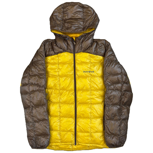 Montbell Superior Down Parka Puffer Jacket In Yellow & Brown (M)