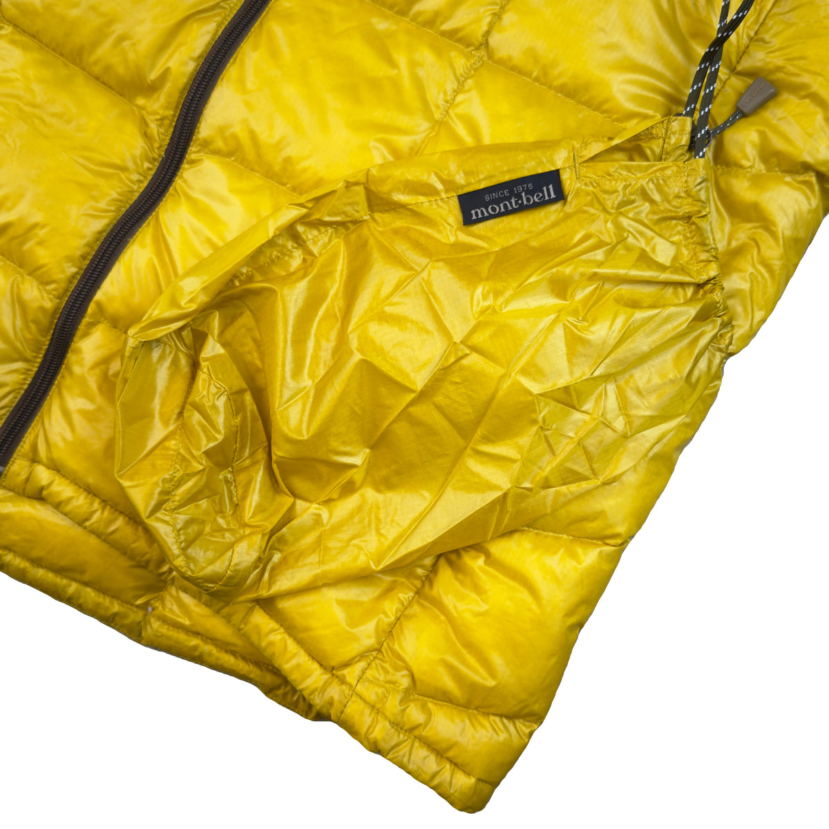 Montbell Superior Down Parka Puffer Jacket In Yellow & Brown (M)