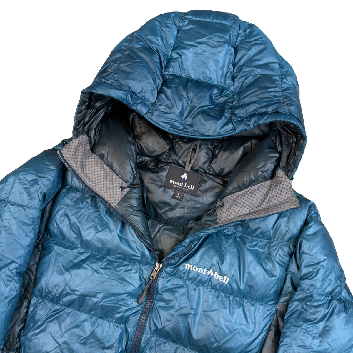 Montbell Alpine Down Parka Puffer Jacket In Blue (L)