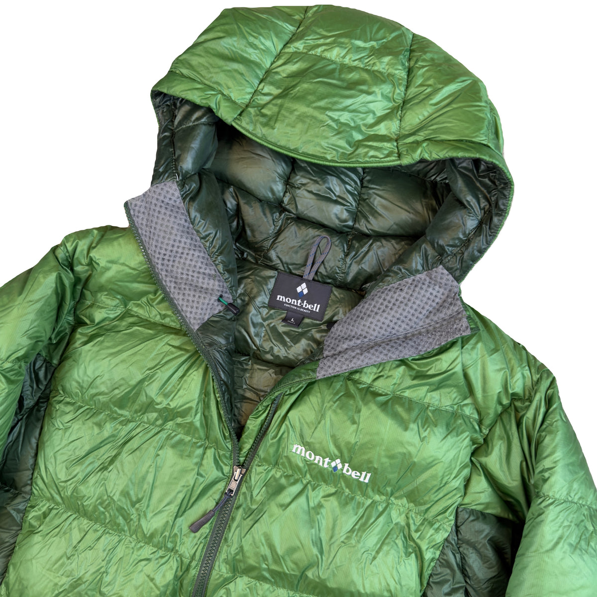 Montbell Alpine Down Parka Puffer Jacket In Green (L)