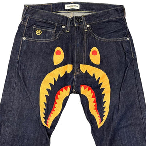 Bape WGM Shark Head Printed Jeans ( S / W30 )