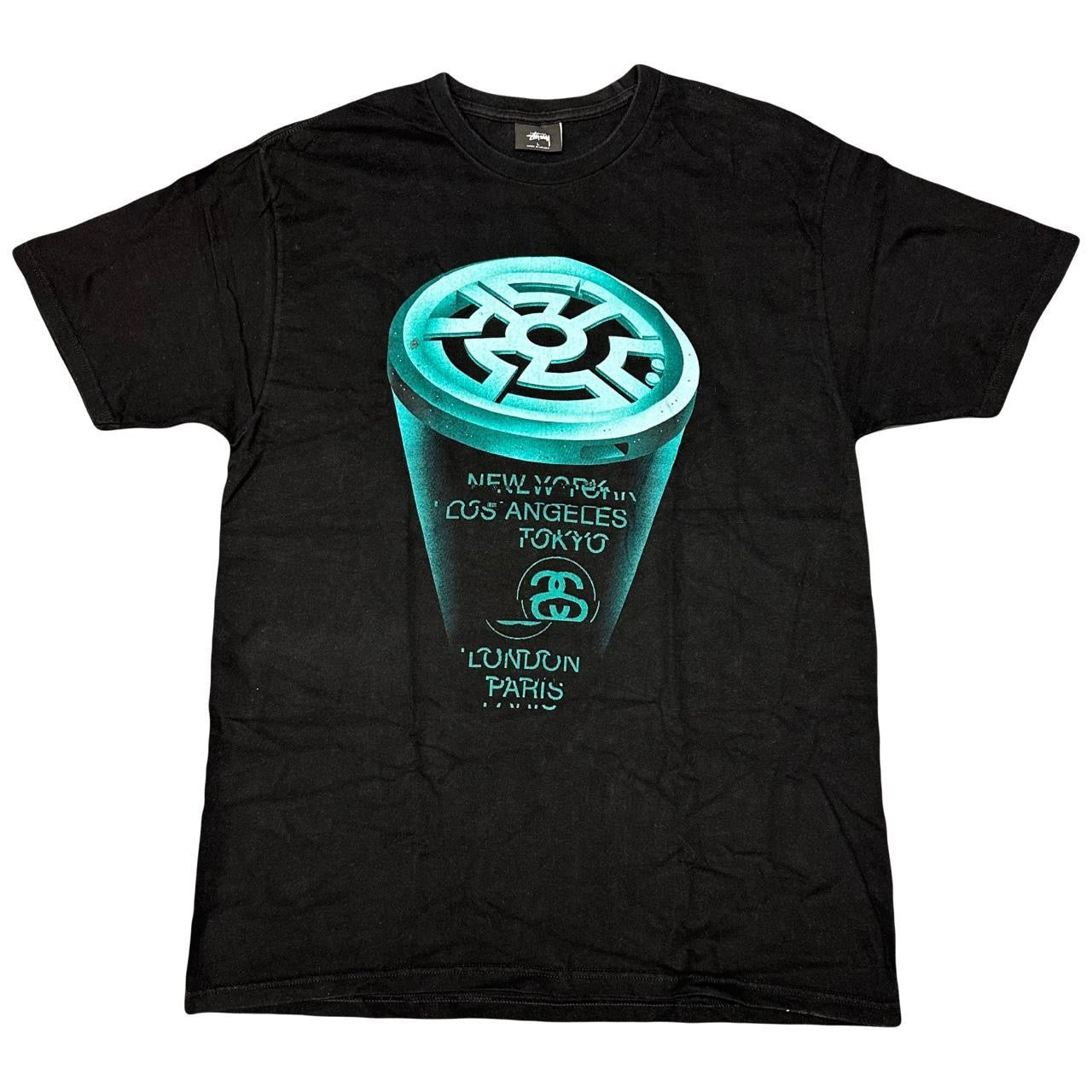 Stüssy Hologram T-Shirt In Black & Blue ( L )