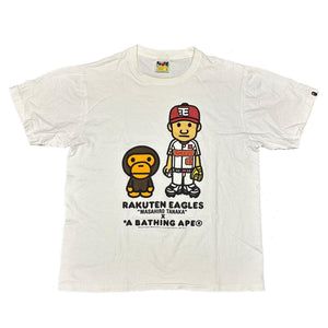 Bape X Rakuten Eagles Masahiro Tanaka T-Shirt In White ( L )