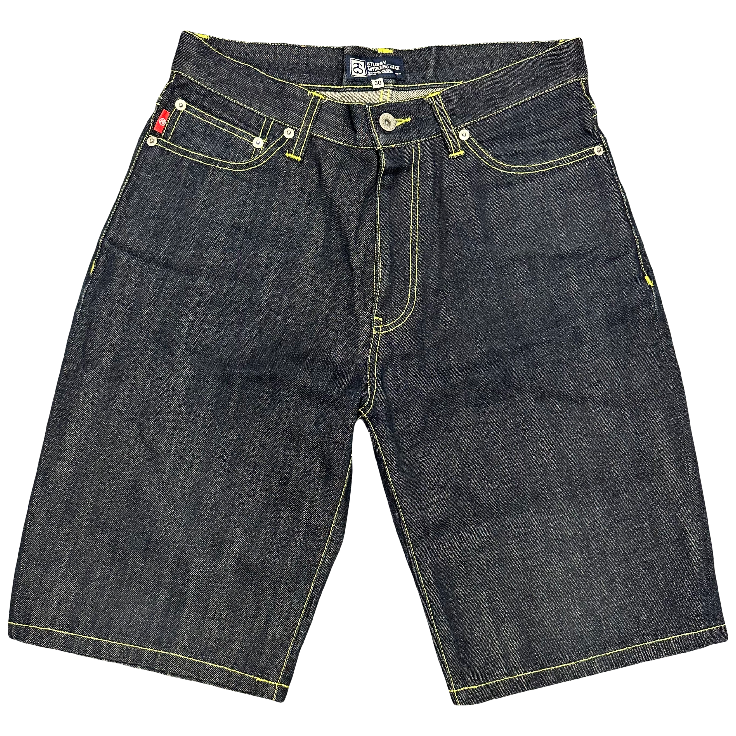 Stüssy Spellout Jorts With Yellow Print ( W30 )